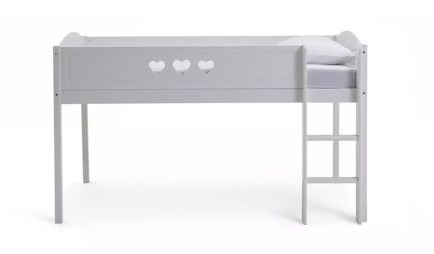 Mia Mid Sleeper Bed Frame - White